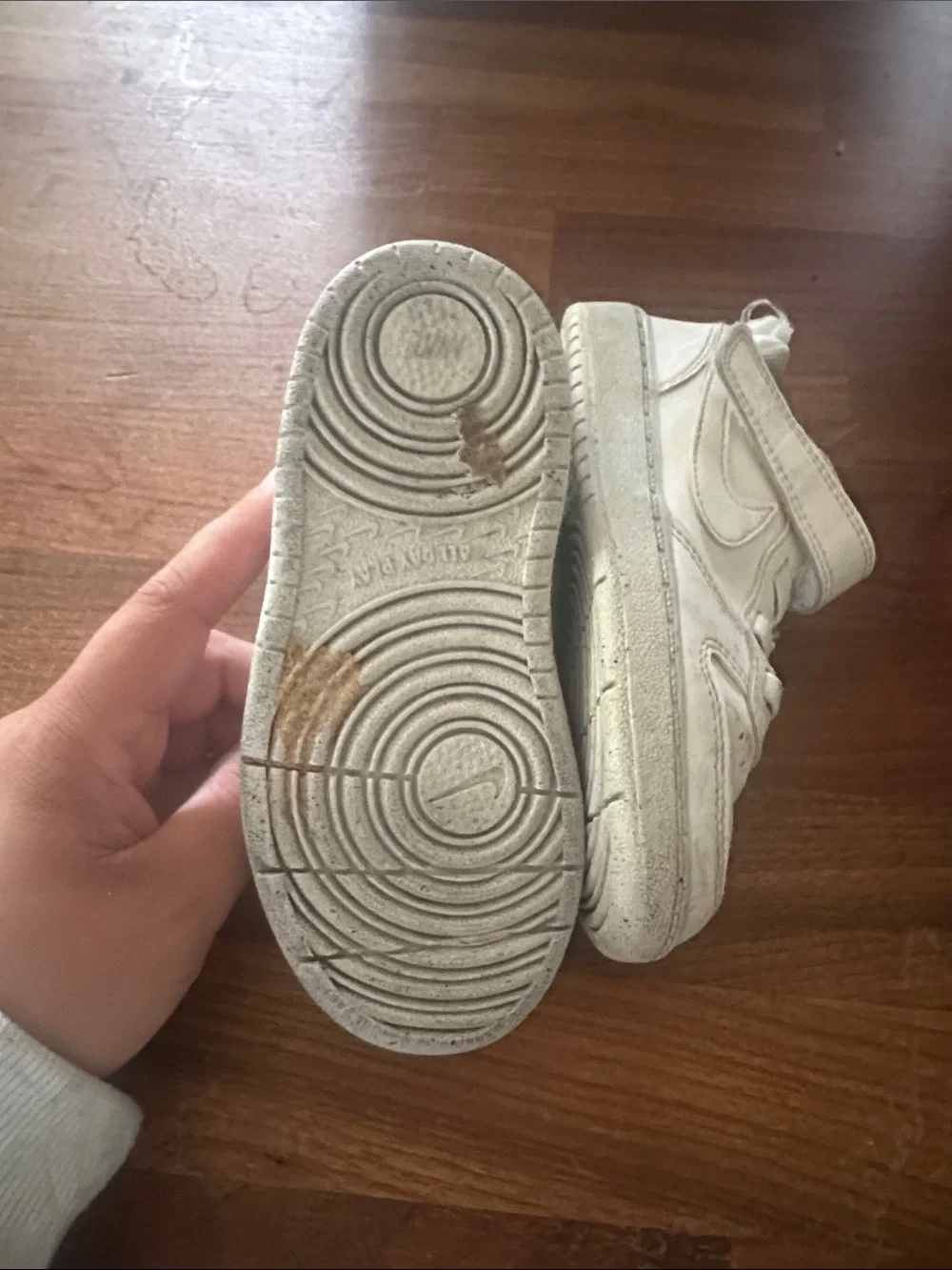 Nike Kids White Velcro & Lace-Style Sneakers